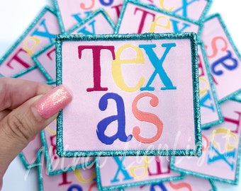 Texas Patch: Chenille Rodeo Iron-On Patch
