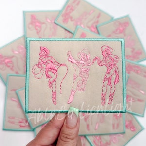 Cowgirl Chenille Patch: Turquoise Western Rodeo Iron-On
