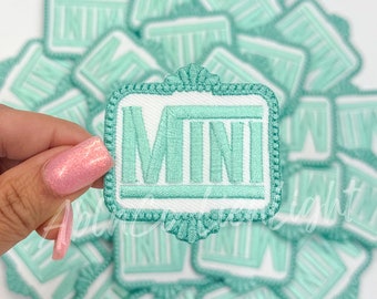 Turquoise 'Mini' Chenille Patch: Iron-On Trucker Hat Accessory