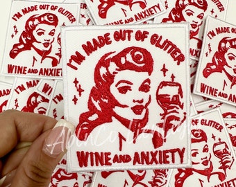 I’m made out of glitter patch, wine & anxiety patch, snarky patch, cowgirl patch, preppy patch, trendy patch, diy hat patch, embroider patch