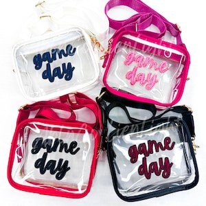 Bolsa transparente para estadio, bolsa para el día del partido, bolsa personalizada para estadio, cartera transparente tipo bandolera, bolsa para estadio de fútbol, bolsa para estadio de regalo universitario, bolsa de béisbol