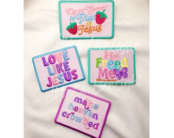 Christian Iron On Patch: Make Heaven Crowded, Love Like Jesus