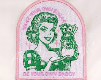 trucker hat patches, sugar daddy patch, snarky patch, humor patch, preppy patch, girly patch, pink patch, western patch, patches for hat