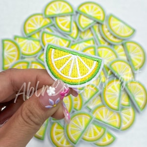 Lemon/Lime Slice Iron On Patch: Summer Drink Trucker Hat Patch