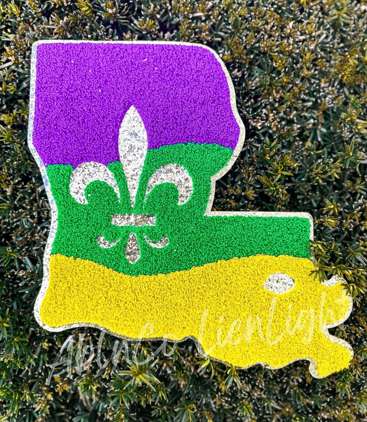 Mardi Gras Patch, Lousiana, Nola, Fluer De Lis, Mardi Gras Parade Shirt,  Chenille Patch, Sequin Patch, Large Diy Patch Iron On, Trendy Patch 