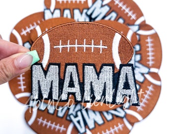 football patch, football mama patch, trucker hat patches, embroidery patch, iron on patch, sports patch, game day patch, patch for hat, diy