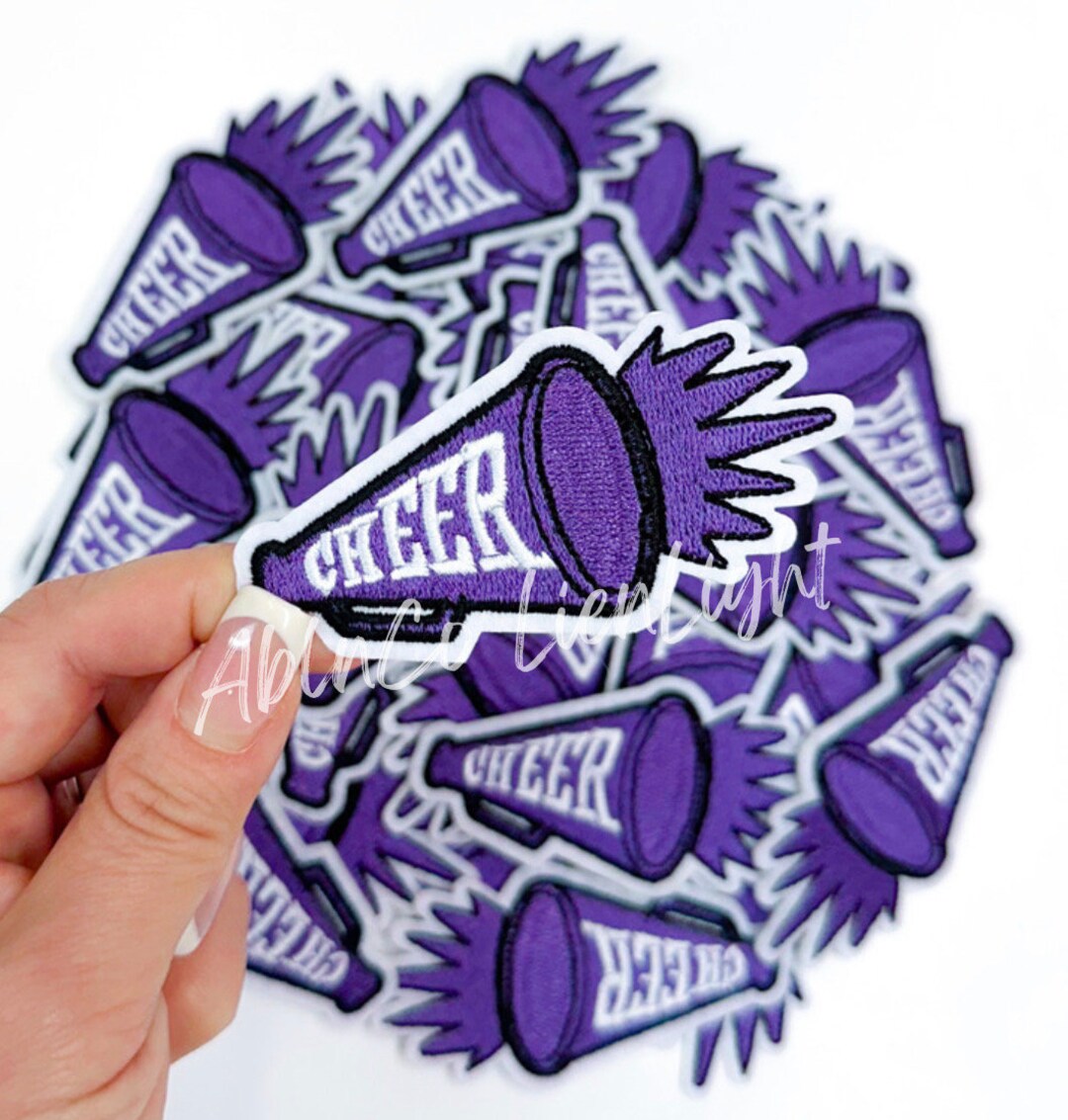 Cheer Patch, Purple Cheer Patch, Megaphone Patch, Game Day Patch