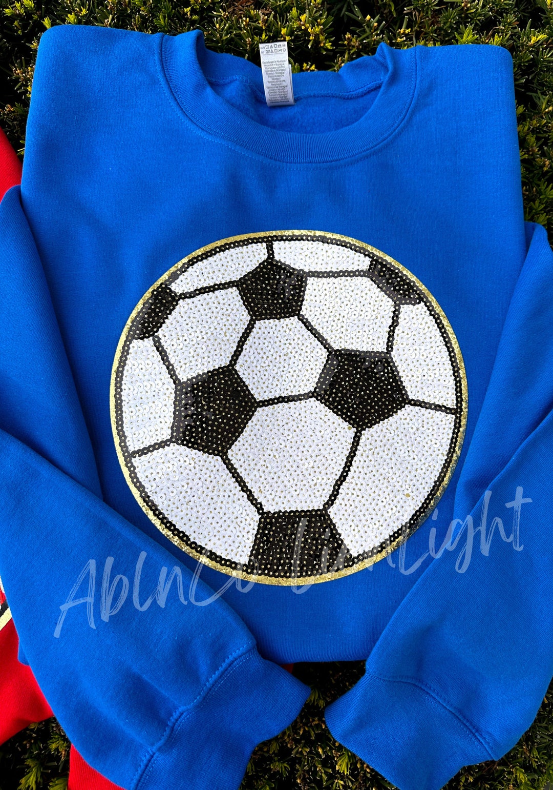 Soccer Ball Patch, Large Soccer Sequin Patch, Soccer Game Day Patch