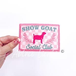 show goat patch, show animal patches, livestock patch, show mom patch, hat patch, western patch, rodeo patch, trendy patch, embroidery patch
