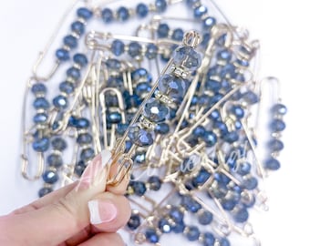 Blue Gemstone Hat Pin: Trendy Trucker Hat Accessory