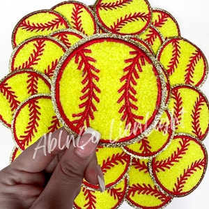 Softball patch, softball chenille patch, softball hat, softball iron on patch, trucker hat patches, game day patch, softball mom shirt, gift