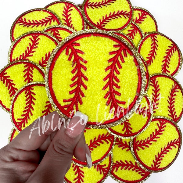 Softball patch, softball chenille patch, softball hat, softball iron on patch, trucker hat patches, game day patch, softball mom shirt, gift