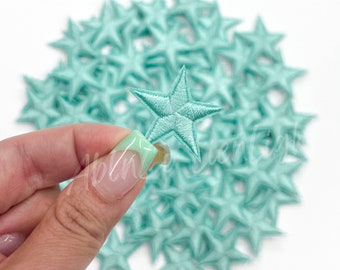 Small Turquoise Star Iron On Patch: Western Preppy Style (1 inch)