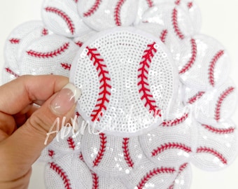 baseball patch, baseball sequin patch, baseball hat patch, small patches iron on, trucker hat patches, game day patch, baseball ballpark mom