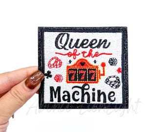 Queen of the Machine Chenille Patch: Vegas Casino DIY Applique