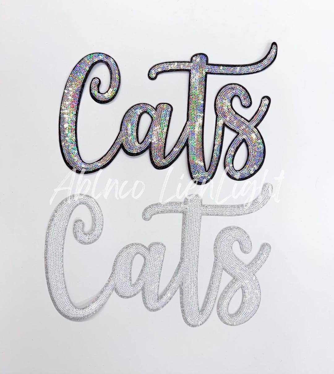 Cats Sequin Script Iron on Patch - Mascot Game Day DIY - Etsy