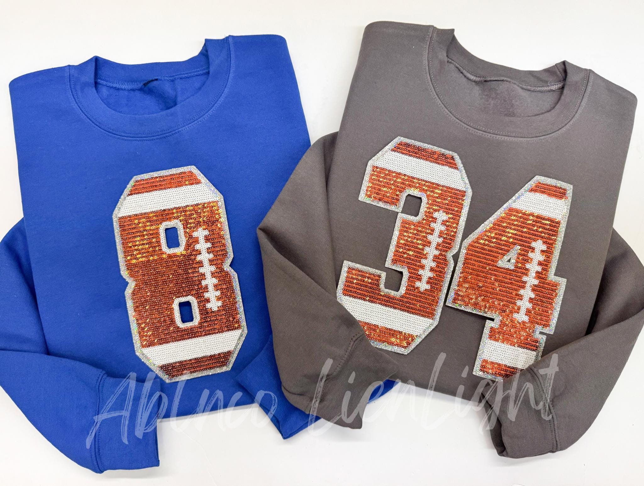 large football number patch, sequin football number, football patch, sequin number patch, game day patch, shirt patch, large patch, trendy