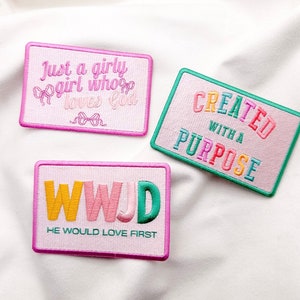 Faith Chenille Patch: Pink Preppy Christian Applique