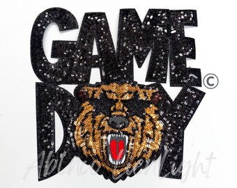 Bears Gameday Sequin Patch: Mascot Iron-On Applique