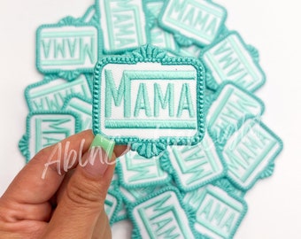 mama patch, trucker hat patches, turquoise patch, rodeo patch, cowboy patch, western patch, trendy patch, patch for hats, iron on patches