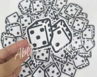 dice patch, trucker hat patches, retro patch, lucky patch, small patches for hats, embroidery patch, iron on patch, trendy patch, diy patch