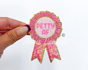 Petty AF Patch: Snarky Ribbon Bow Chenille Patch