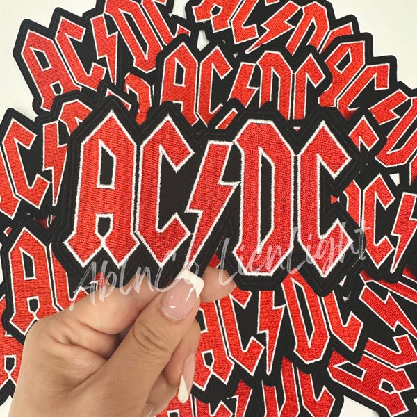 ACDC patch, rockband patch, music patch, small patches, embroidery patch, iron on patch, trucker hat patches, jacket patch, retro patch, diy