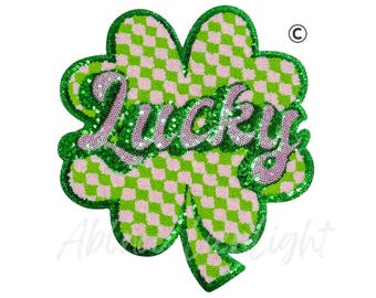 Sequin Shamrock Patch: Lucky St. Patrick's Day Iron-On Patch