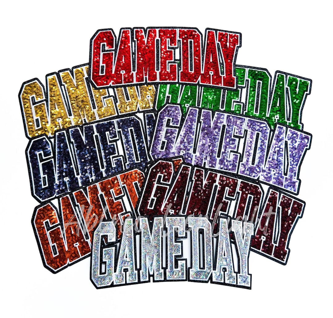 Day Patch Sequin Game Day Patch, Large Iron on Sports Patch (11” X 4.75”) - Etsy