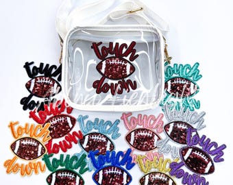 Touchdown Patch Clear Stadium Bag: Custom Game Day Crossbody