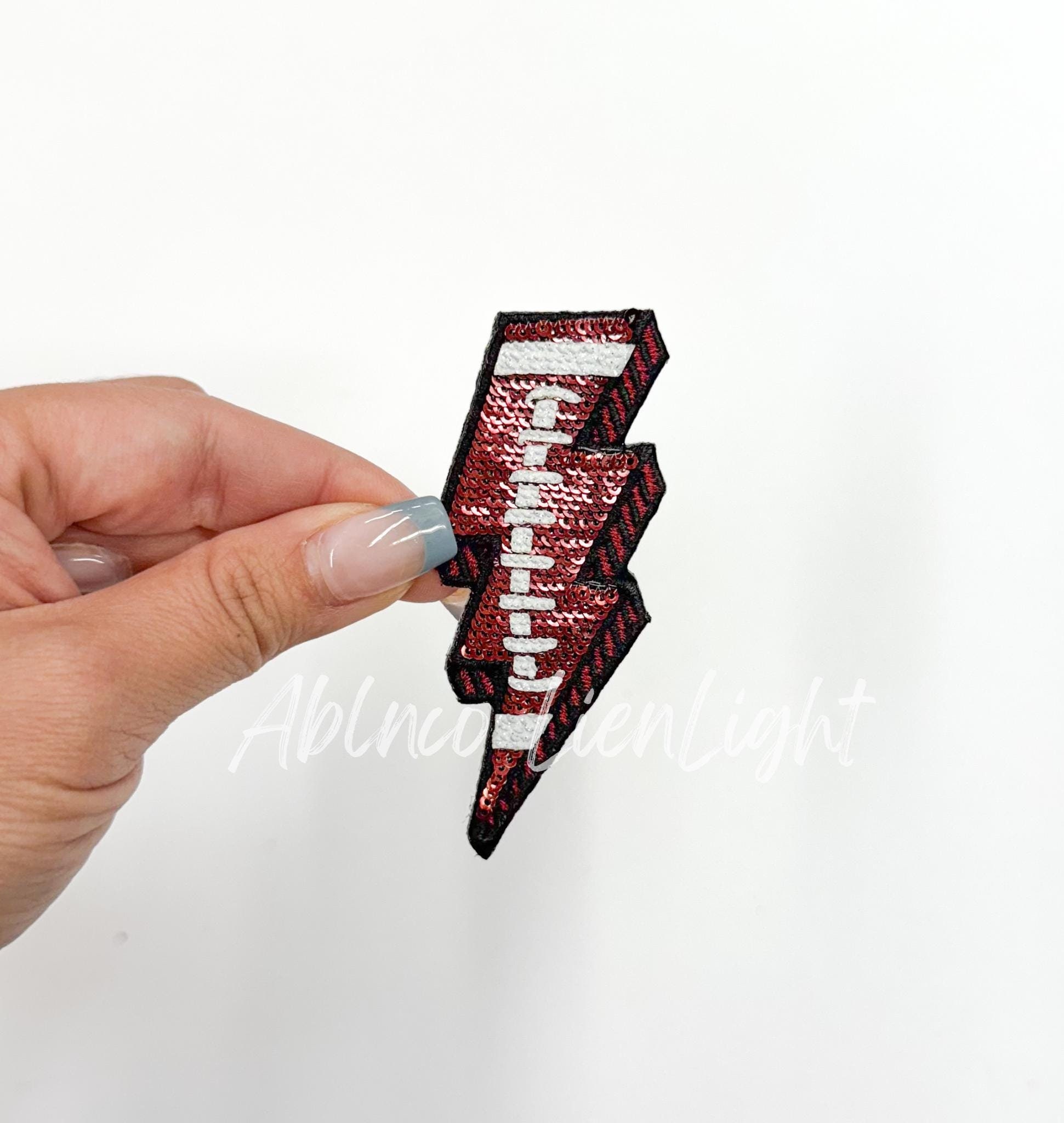 Patch Ricamato A Forma Di Fulmine (Lightning Bolt) - Colorato - Da Stirare O Cucire - UK