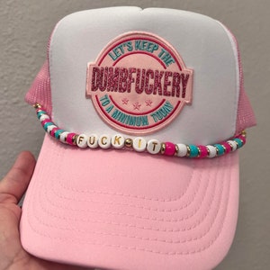 Pink Bad Bitch Chenille Patch, Trucker Hat, Funny Snarky Applique image 5