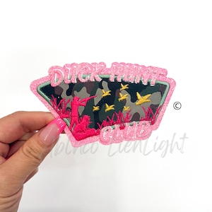 duck hunt club patch, girly hunting patch, funny patch, trucker hat patches, hunting patch, iron on patch, mallard duck patch, trendy patch