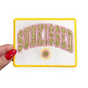 Sunkissed Patch: Summer Iron-On Embroidery Patch (4")