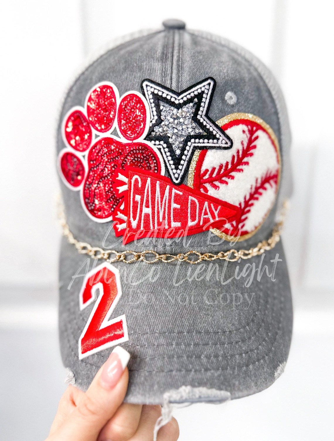 Touchdown Football Patch: Silver Game Day Applique (3