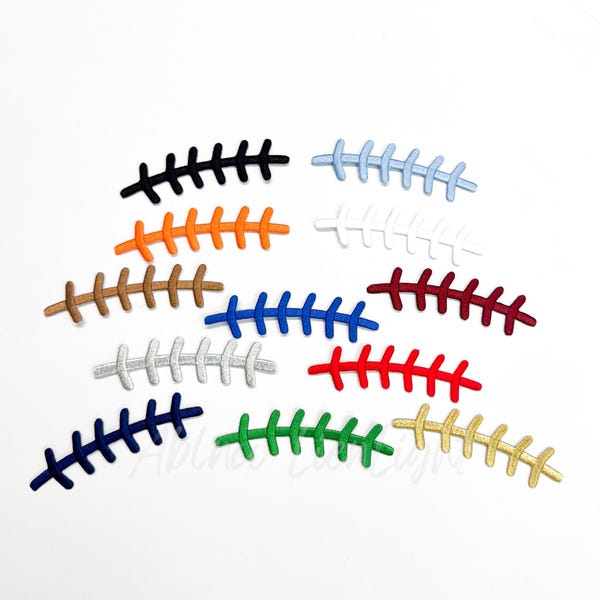 Football Laces Embroidery Iron On Patch: Game Day DIY