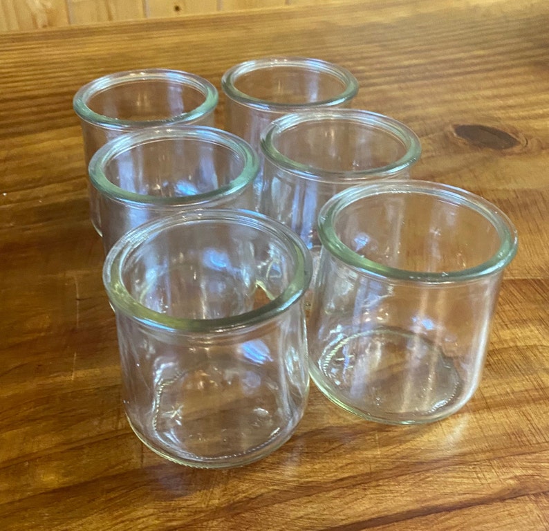 Oui Yogurt Jars/ Clean Glass Jars/5 Ounce Glass Jars/oui Jars With
