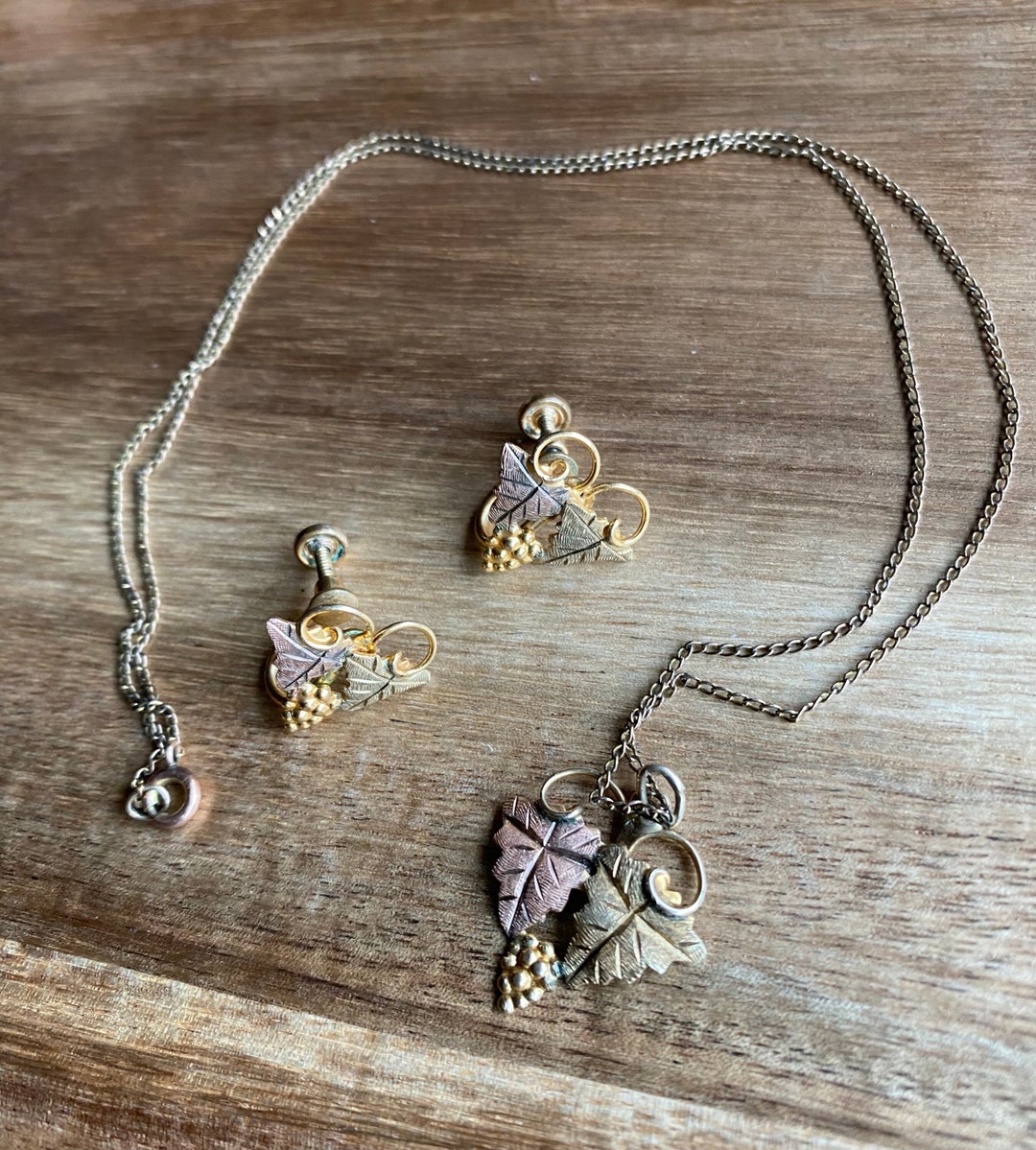 Vintage Black Hills Gold Jewelry Set/black Hills Gold/black Etsy