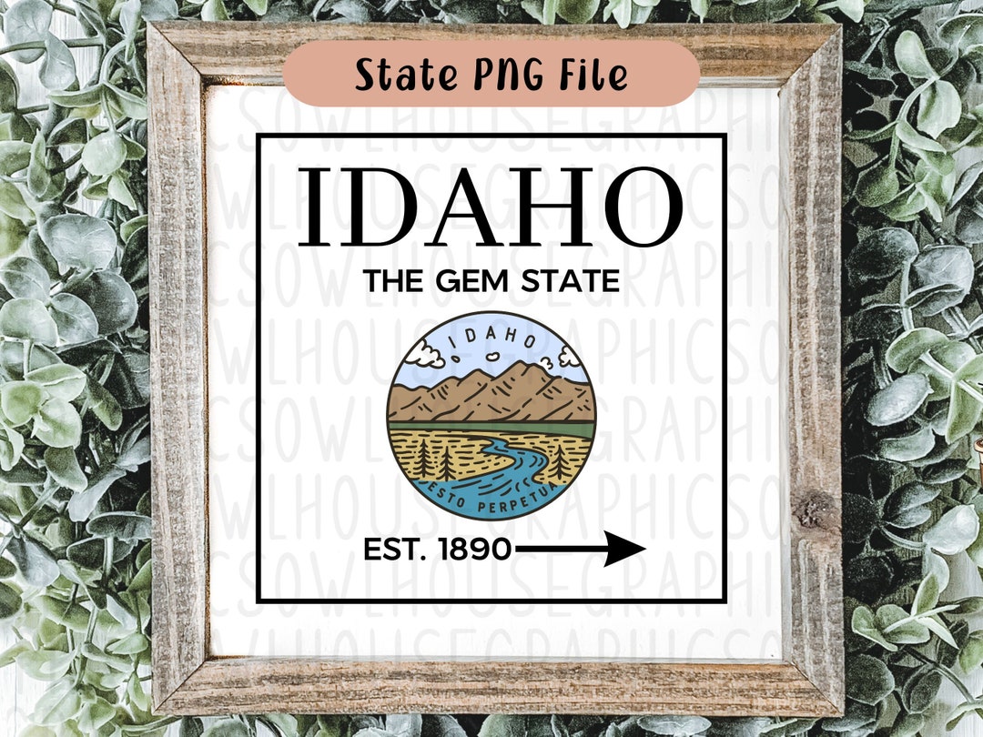 Idaho State Seal Png State of Idaho Png 50 States Png Idaho - Etsy