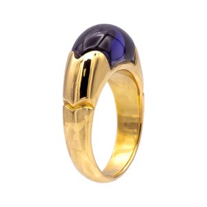 Bvlgari Amethyst 18k Yellow Gold Tronchetto Ring
