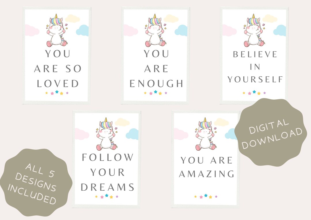 Digital Download Positive Affirmations Posters Wall Art - Etsy