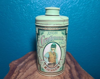 Avon Gentelmens Talc Tin c1970s