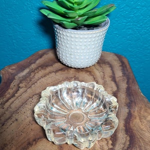 Vintage Small Glass Personal Ashtray