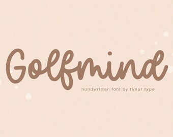 Golfmind Font - Handwritten font, Digital font, Font download, Handwritten font, cute font, Cricut,Script Font, Wedding font, Modern font