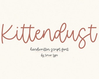 Kittendust - Handwritten Script Digital font, Font download, Handwritten font, Feminine font, Cricut,Script Font, Wedding font, Modern font