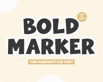 Bold Marker Font- Fun Handwritten Digital font, Canva , Handwritten font, Procreate font,Wedding font, Modern font,svg fonts,cricut font