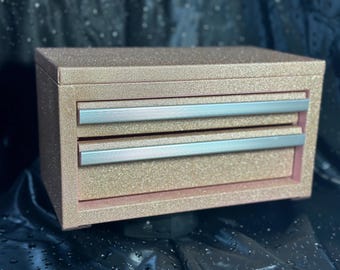 Mini "Kobalt" Toolbox, customized to hold jewelry, crafts, or any other treasures you have. This mini toolbox is not just for tools.