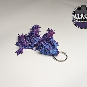 Jellyfish Dragon Keychain 3D Printed Articulated