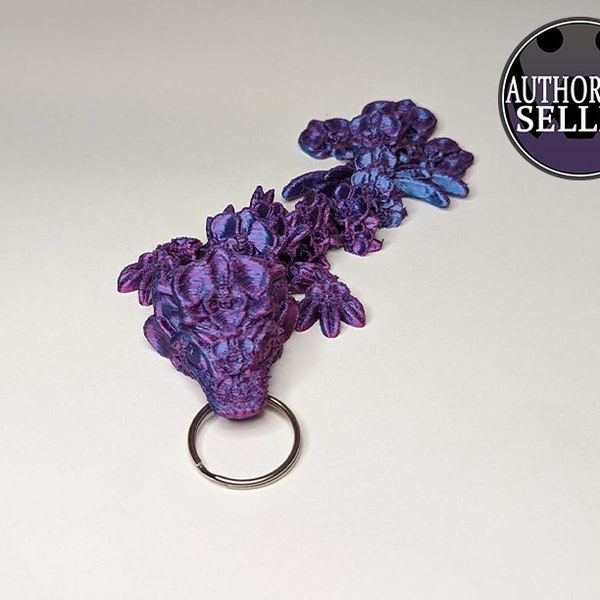 Orchid Dragon Keychain 3D Printed Articulated