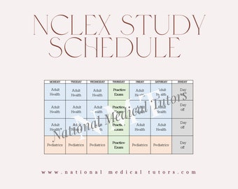 NCLEX Study Calendar